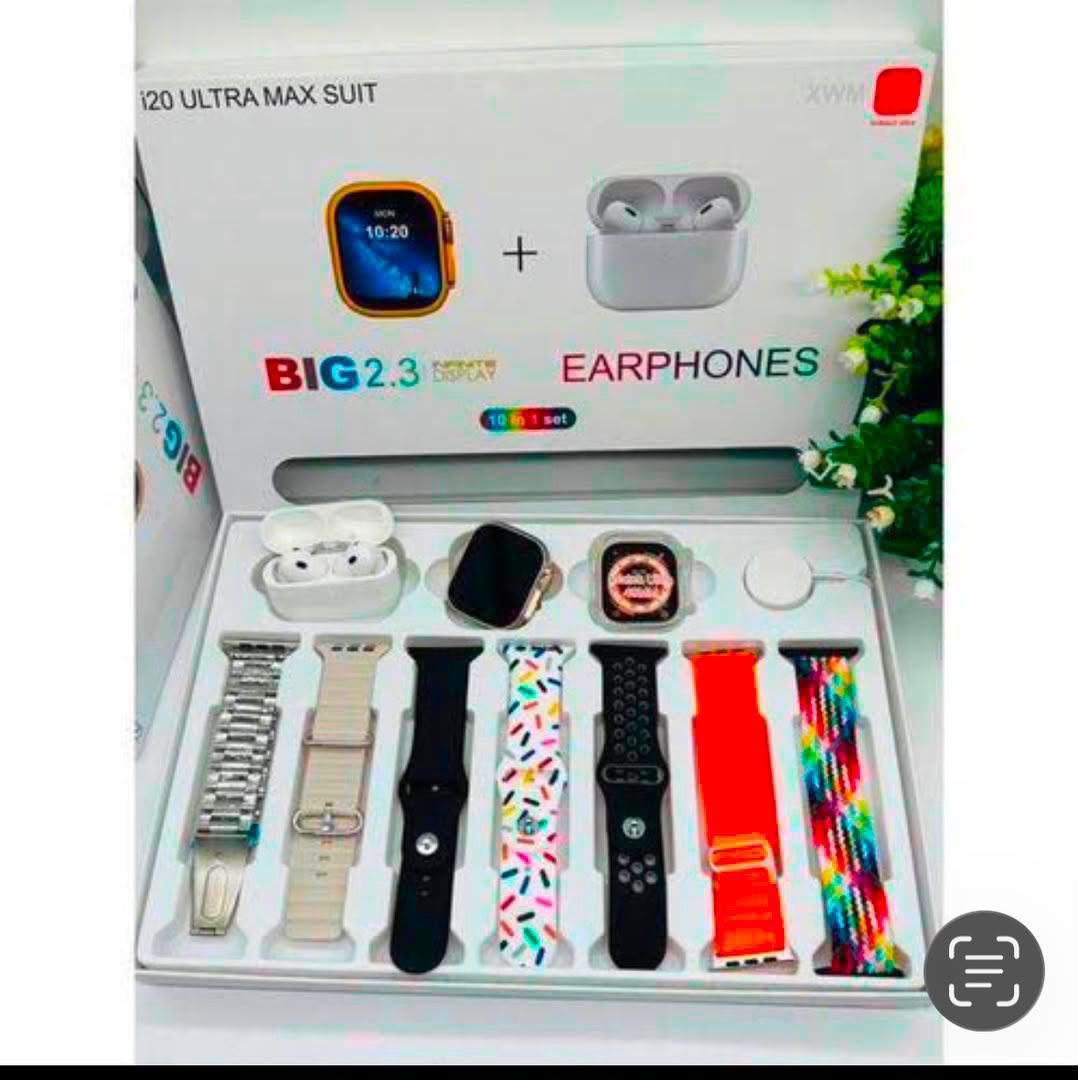 Smart watch Pack i20 Ultra Max Suit - 10 en 1
